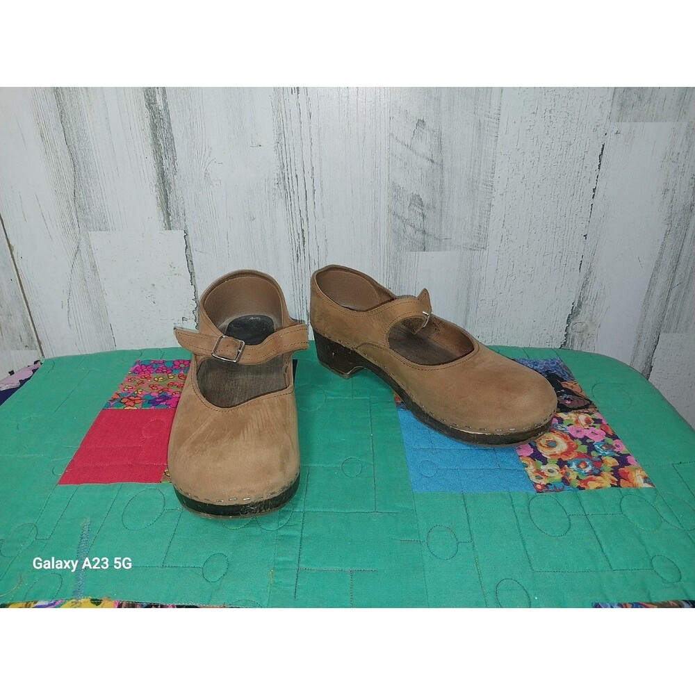 Sandgrens Women's Mary Jane Clogs Tan Size 41